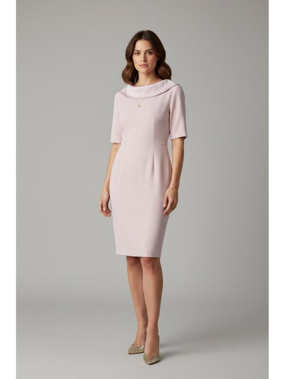 White House Black Market Light Pink Cap Sleeve Sheath Dress Size 4